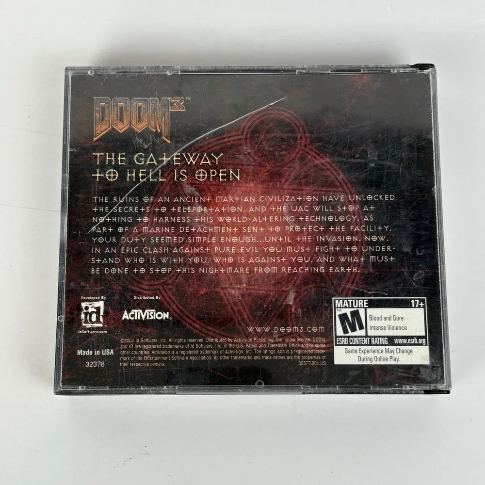 DOOM 3 Video Game For PC Includes 3 Discs CD-Rom Computer Game